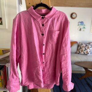 Nooworks Vibrant Pink Linen Top